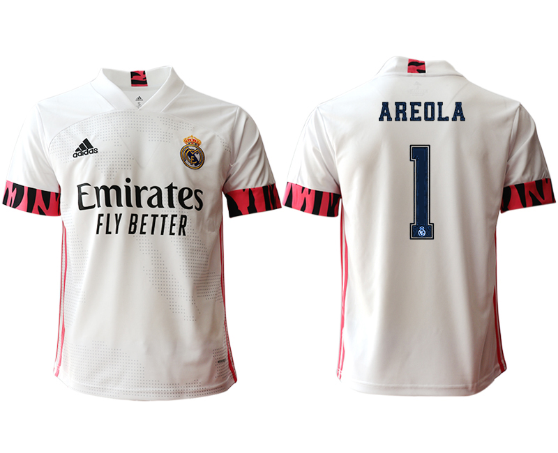 Men 2020-2021 club Real Madrid home aaa version #1 white Soccer Jerseys